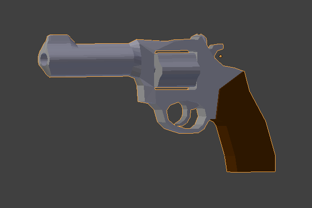 Modèle 3D d'un revolver